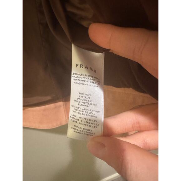 NWT Women’s FRAME Denim The Small Suede Jacket in Flamingo SZ XS - Picture 8 of 9